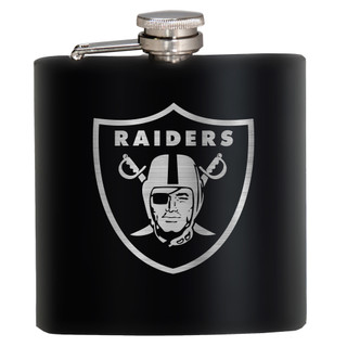 Thumbnail 1: LAS VEGAS RAIDERS NFL Las Vegas Raiders 6 Oz. Stealth Laser Etched Hip Flask 