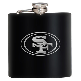 Thumbnail 1: SAN FRANCISCO 49ERS NFL San Francisco 49ers 6 Oz. Laser Etched Hip Flask 