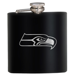 Thumbnail 1: SEATTLE SEAHAWKS NFL Seattle Seahawks 6 Oz. Laser Etched Hip Flask 