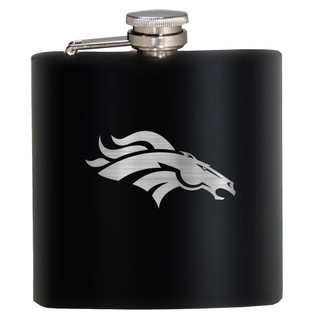 Thumbnail 1: DENVER BRONCOS NFL Denver Broncos 6 Oz. Stealth Laser Etched Hip Flask 