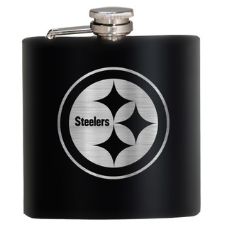 Thumbnail 1: Pittsburgh Steelers NFL Pittsburgh Steelers 6 Oz. Laser Etched Hip Flask 