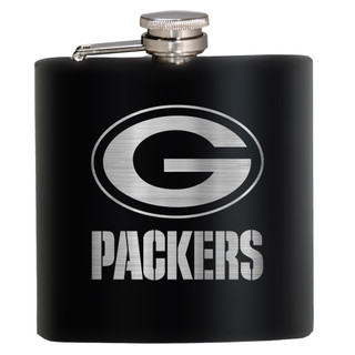Thumbnail 1: Green Bay Packers NFL Green Bay Packers 6 Oz. Stealth Laser Etched Hip Flask 