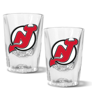 Thumbnail 1: NEW JERSEY DEVILS NHL New Jersey Devils Set of 2 2 Oz. Prism Shot Glasses 