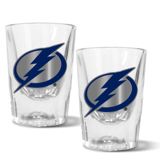 Thumbnail 1: Tampa Bay Lightning NHL Tampa Bay Lightning Set of 2 2 Oz. Prism Shot Glasses 
