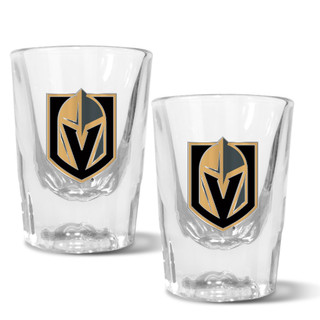 Thumbnail 1: VEGAS GOLDEN KNIGHTS NHL Vegas Golden Knights Set of 2 2 Oz. Prism Shot Glasses 