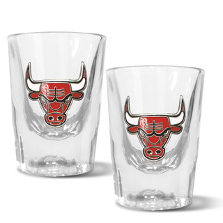 Thumbnail 1: CHICAGO BULLS NBA Chicago Bulls Set of 2 2 Oz. Prism Shot Glasses 