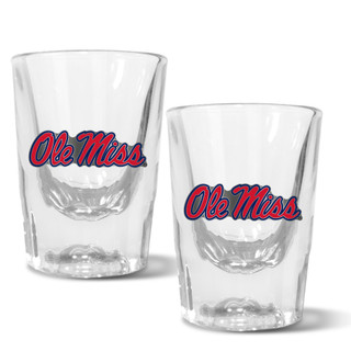 Thumbnail 1: OLE MISS NCAA Ole Miss Rebels Set of 2 2 Oz. Prism Shot Glasses 