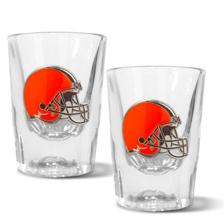 Thumbnail 1: CLEVELAND BROWNS NFL Cleveland Browns Set of 2 2 Oz. Prism Shot Glasses 