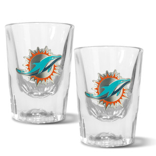 Thumbnail 1: Miami Dolphins NFL Miami Dolphins Set of 2 2 Oz. Prism Shot Glasses 