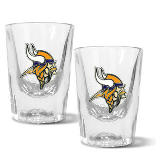 Thumbnail 1: MINNESOTA VIKINGS NFL Minnesota Vikings Set of 2 2 Oz. Prism Shot Glasses 