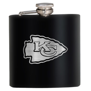 Thumbnail 1: KANSAS CITY CHIEFS NFL Kansas City Chiefs 6 Oz. Stealth Laser Etched Hip Flask 