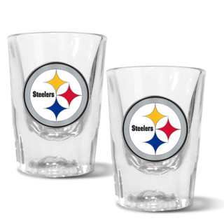 Thumbnail 1: Pittsburgh Steelers NFL Pittsburgh Steelers Set of 2 2 Oz. Prism Shot Glasses 
