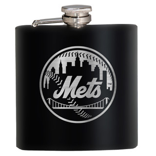 Thumbnail 1: New York Mets MLB New York Mets 6 Oz. Stealth Laser Etched Hip Flask 