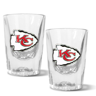 Thumbnail 1: KANSAS CITY CHIEFS NFL Kansas City Chiefs Set of 2 2 Oz. Prism Shot Glasses 