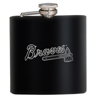 Thumbnail 1: Atlanta Braves MLB Atlanta Braves 6 Oz. Stealth Laser Etched Hip Flask 