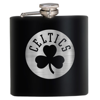 Thumbnail 1: BOSTON CELTICS NBA Boston Celtics 6 Oz. Stealth Laser Etched Hip Flask 
