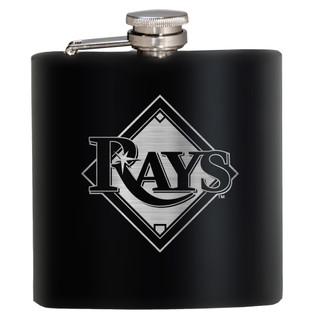 Thumbnail 1: TAMPA BAY RAYS MLB Tampa Bay Rays 6 Oz. Stealth Laser Etched Hip Flask 