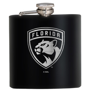 Thumbnail 1: FLORIDA PANTHERS NHL Florida Panthers 6 Oz. Stealth Laser Etched Hip Flask 