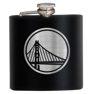 Thumbnail 1: GOLDEN STATE WARRIORS NBA Golden State Warriors 6 Oz. Laser Etched Hip Flask 