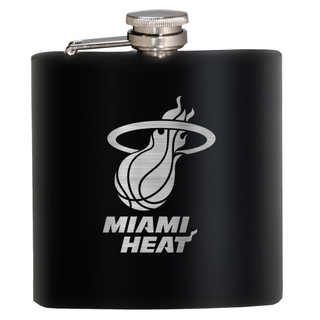 Thumbnail 1: MIAMI HEAT NBA Miami Heat 6 Oz. Stealth Laser Etched Hip Flask 