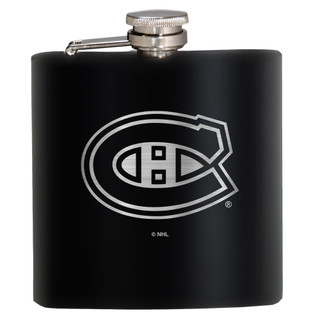 Thumbnail 1: MONTREAL CANADIENS NHL Montreal Canadiens 6 Oz. Stealth Laser Etched Hip Flask 