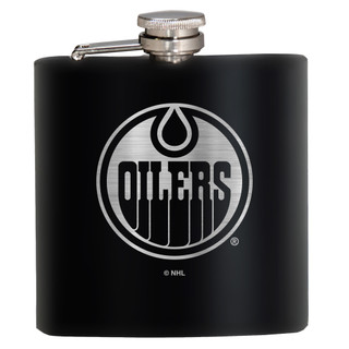 Thumbnail 1: EDMONTON OILERS NHL Edmonton Oilers 6 Oz. Stealth Laser Etched Hip Flask 