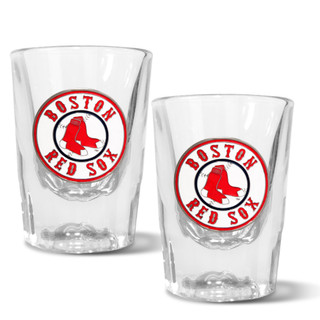 Thumbnail 1: Boston Red Sox MLB Boston Red Sox  Set of 2 2 Oz. Prism Shot Glasses 