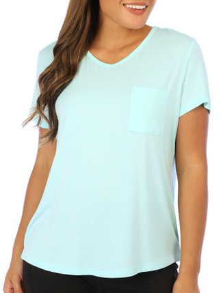 Thumbnail 1: Coral Bay Coral Bay Womens Solid V-Neck Sleep Tee 