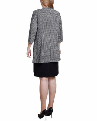 Thumbnail 3: NY COLLECTION NY Collection Petite Shift Dress with Cardigan 