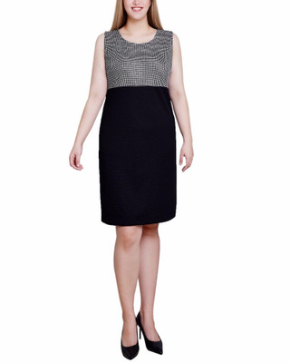 Thumbnail 4: NY COLLECTION NY Collection Petite Shift Dress with Cardigan 