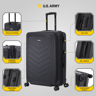 Thumbnail 17: US ARMY U.S. ARMY FOX PRO 28 in. TSA Lock Check In Luggage 