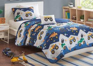 Thumbnail 2: Mi Zone Mi Zone Kids Nash Reversible Coverlet Set 