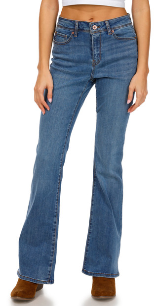 Thumbnail 1: Rewash Rewash Juniors Mid Rise Bootcut Jeans 