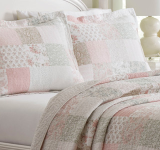 Thumbnail 10: Laura Ashley Laura Ashley Celina Patchwork Quilt Set 