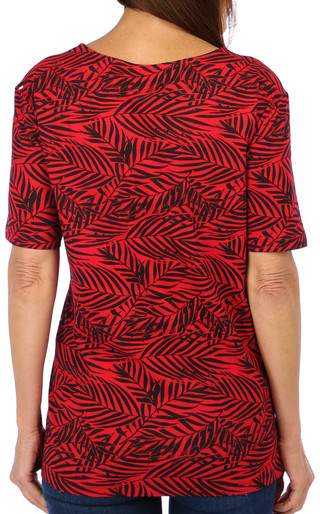 Thumbnail 3: Coral Bay Coral Bay Womens Frond Print Grommet Top 