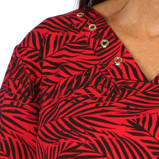 Thumbnail 2: Coral Bay Coral Bay Womens Frond Print Grommet Top 