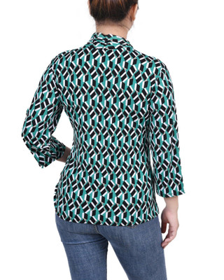Thumbnail 3: NY COLLECTION NY Collection Womens Petite 3/4 Sleeve Two-Fer Top 
