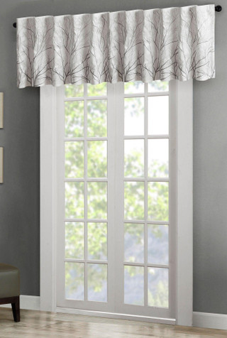Thumbnail 1: Madison Park Madison Park Andora Faux Silk Embroidered Window Valance 