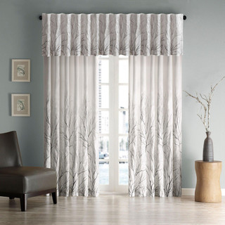 Thumbnail 5: Madison Park Madison Park Andora Faux Silk Embroidered Window Valance 