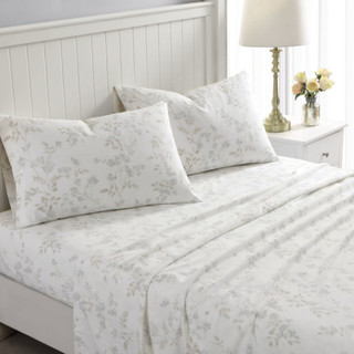 Thumbnail 7: Laura Ashley Laura Ashley Fawna Cotton Flannel Sheet Set 