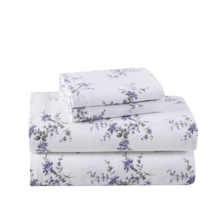 Thumbnail 3: Laura Ashley Laura Ashley Jessika Floral Cotton Flannel Sheet Set 