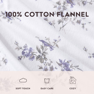 Thumbnail 31: Laura Ashley Laura Ashley Jessika Floral Cotton Flannel Sheet Set 