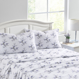 Thumbnail 8: Laura Ashley Laura Ashley Jessika Floral Cotton Flannel Sheet Set 