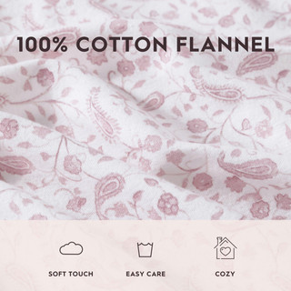 Thumbnail 31: Laura Ashley Laura Ashley Paisley Prance Cotton Flannel Sheet Set 