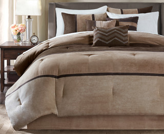 Thumbnail 4: Madison Park Madison Park Palisades Brown 7-pc. Comforter Set 