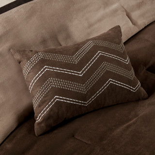 Thumbnail 11: Madison Park Madison Park Palisades Brown 7-pc. Comforter Set 
