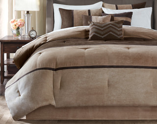 Thumbnail 6: Madison Park Madison Park Palisades Brown 7-pc. Comforter Set 