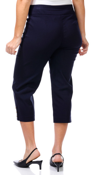 Thumbnail 3: Coral Bay Coral Bay Womens Pearl Button Capris 