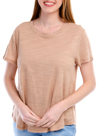 Thumbnail 4: Blue Sol Blue Sol Petite Solid Short Sleeve Luxey Scoop Top 