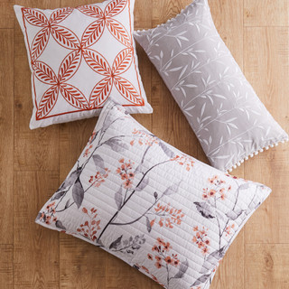 Thumbnail 2: Zest Kitchen + Home Zest Home + Kitchen Bradburry Blooms Leaf Print Pillow 